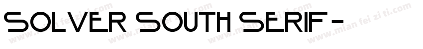 Solver South Serif字体转换